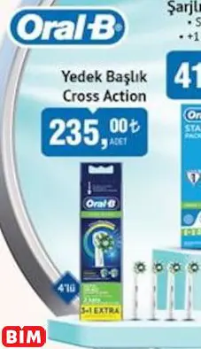 ORAL-B YEDEK BAŞLIK CROSS ACTİON